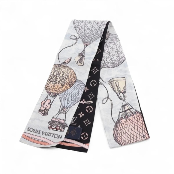 Louis Vuitton Multicolor Up and Away BB Bandeau Women’s Silk Scarf Twilly - Picture 1 of 9